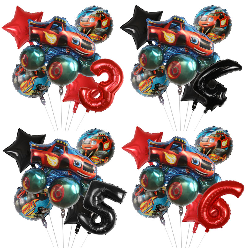 Foil Transfer Machine - 1set Blaze Monster Folienballons Cartoon Sportwagen