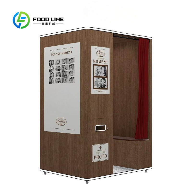 Commercial Photo Printing Kiosk - Maßgeschneiderter Vintage-Selfie-Fotoautomat, intelligente interaktive Sofortdruckeinheit für