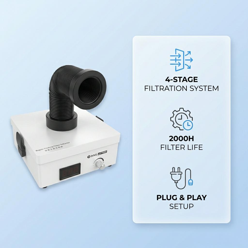 Dtf Powder Shaker - Rauchabsaug- und Reinigungsgerät-Kit für DTF-Ofen: Zentrifugales
