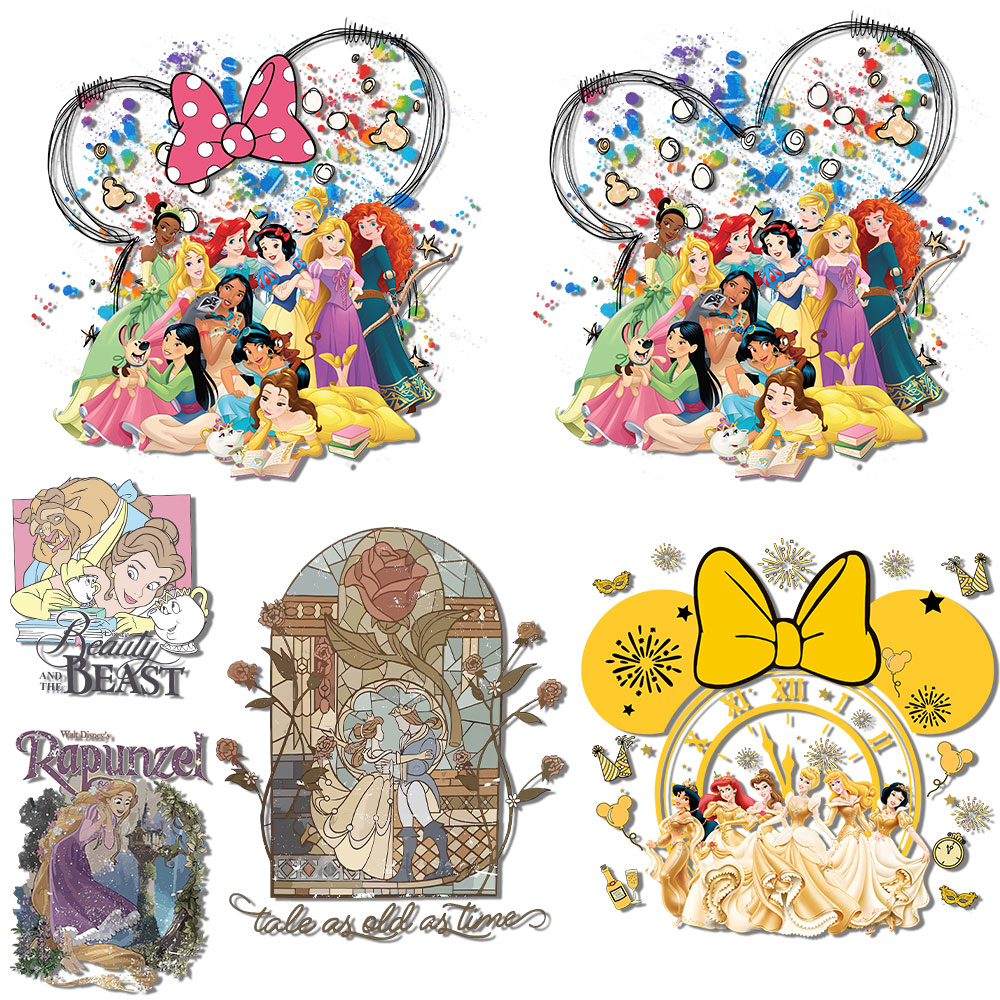 Printable Heat Transfer Vinyl - Aquarell Maus Ohr Prinzessin Aufkleber zum