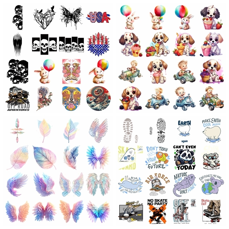 Printable Heat Transfer Vinyl - Cartoon niedliches Tier Kaninchen Set Wärmeübertragung