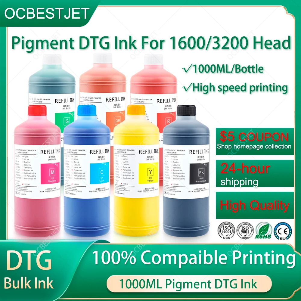 Direct To Garment Ink - 1000 ml/Flasche DTG-Tinte, Textiltinte für Epson