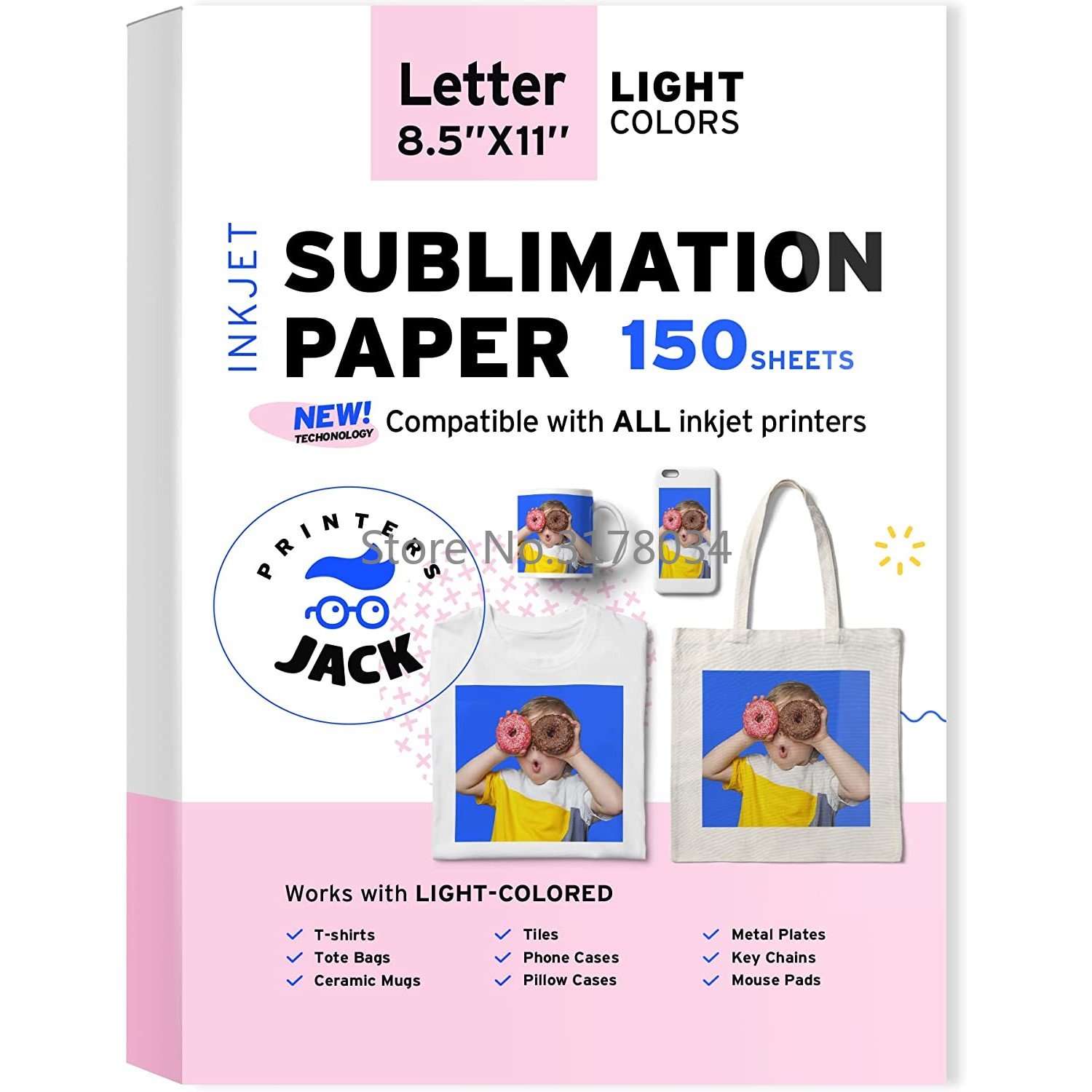 White Toner Transfer Paper - 100 Gramm Sublimationspapier-Wärmeübertragung für jeden Tintenstrahldrucker,