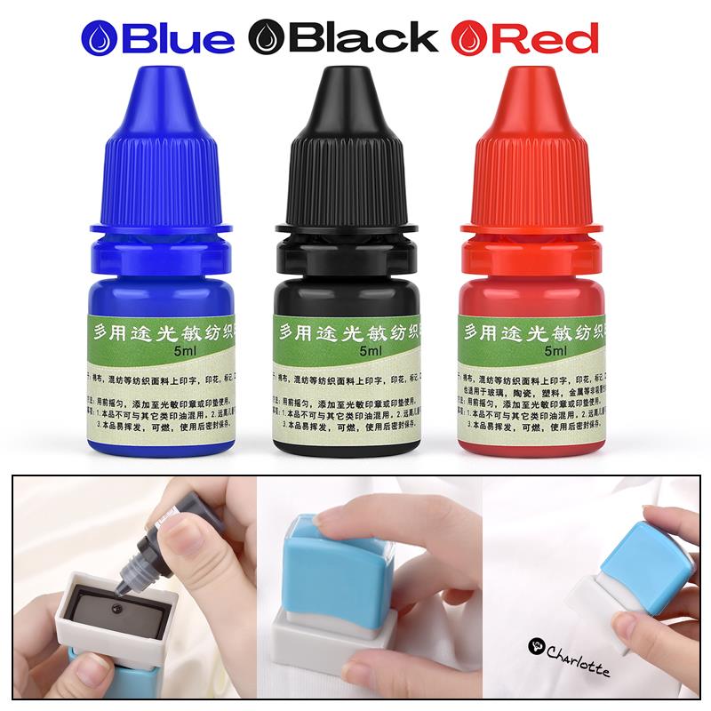 Direct To Garment Ink - 5 ml blau rot schwarz Tinte