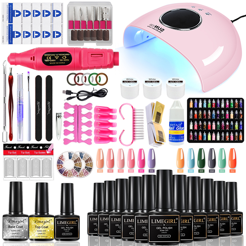 Exposure Unit Uv - Limegirl Gel-Nagelset mit Nagellampe, 8 ml