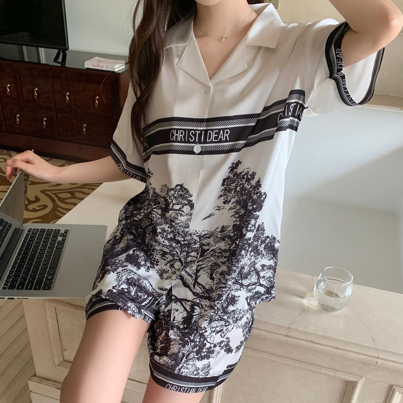 Sommer frauen Pyjamas Set Luxu – Direct To Garment Ink Bewertung und Preis