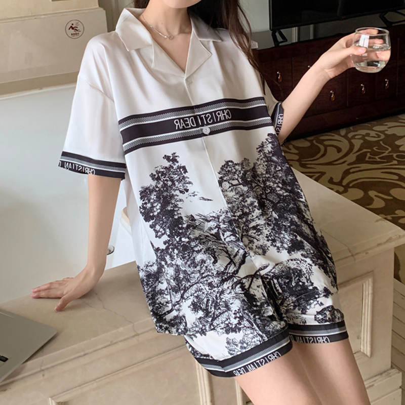 Sommer frauen Pyjamas Set Luxu – Direct To Garment Ink Bewertung und Preis