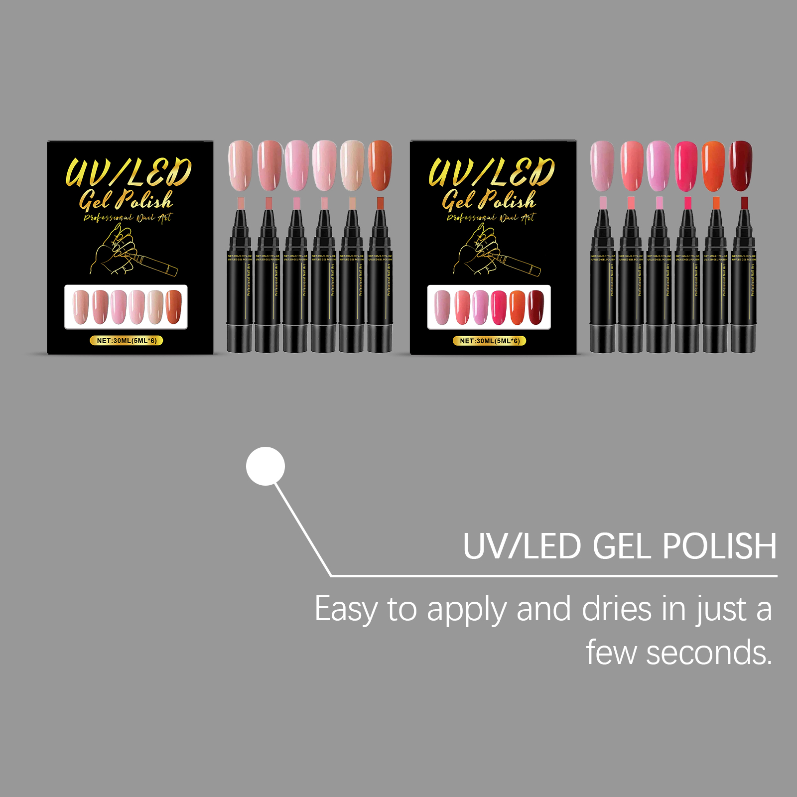 6-Farben-Gel-Nagelstift-Set, D – Exposure Unit Uv Bewertung und Preis