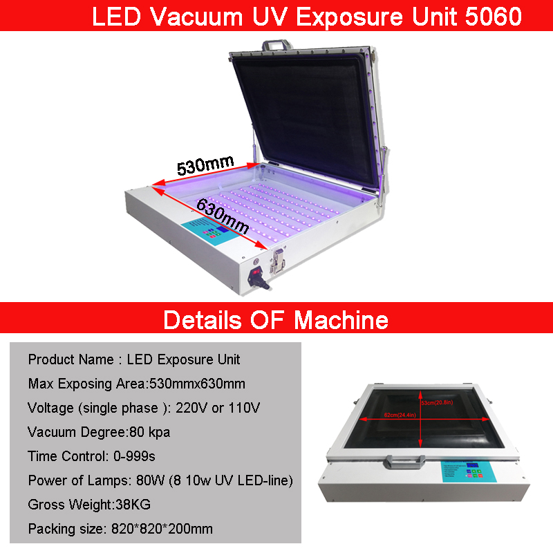 50×60cm Vakuum-UV-LED-Siebdruc – Commercial Uv Printing Bewertung und Preis