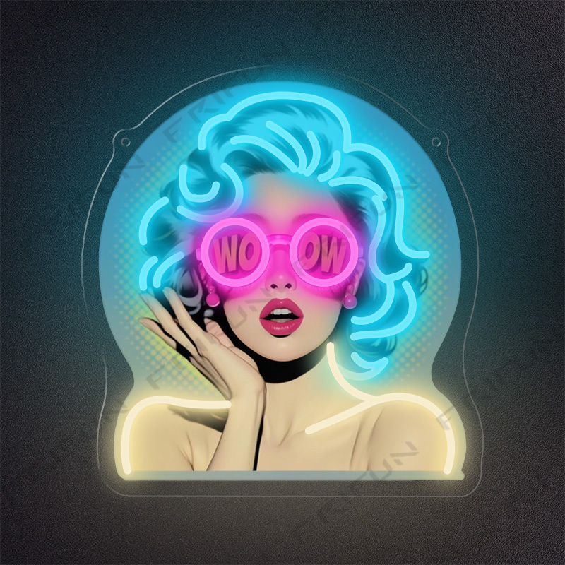 WOW Curl Girl Neon-Schild UV-B – Commercial Uv Printing Bewertung und Preis