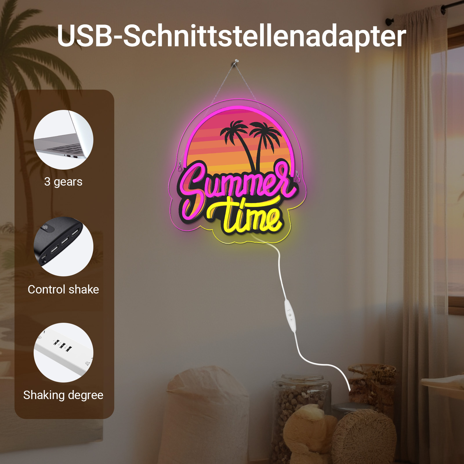 Sommerzeit-Neonschild, UV-Druc – Commercial Uv Printing Bewertung und Preis